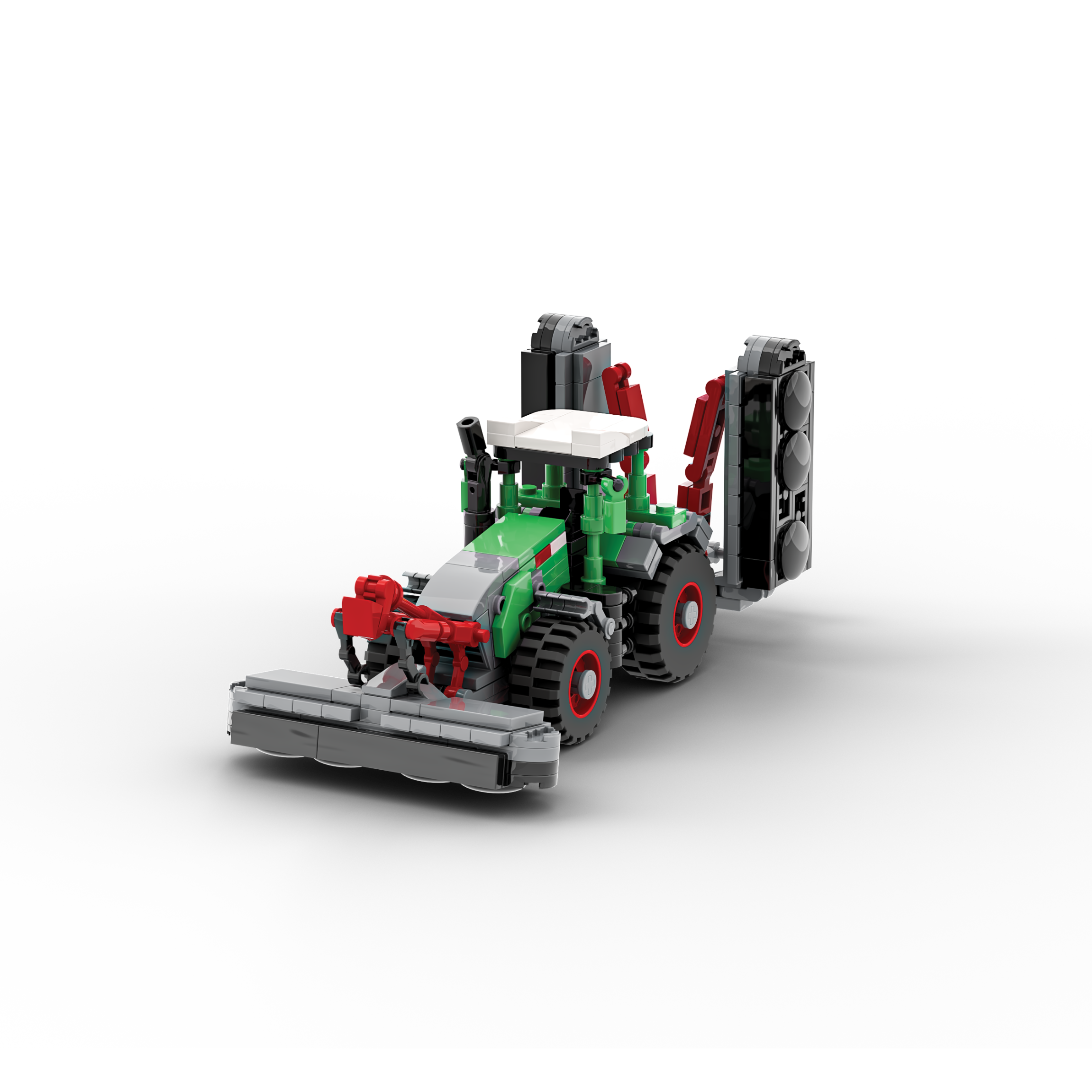 Fendt Vario 832 Tractor with Triple Mowers
